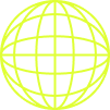 A line drawing logo of a globe